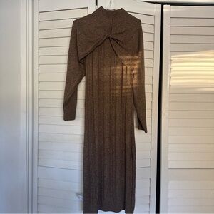 Brown sweater dress from Anthropologie
